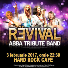 ABBA Tribute Band REVIVAL™, cea mai buna trupa tribut Abba din Marea Britanie, concerteaza la Hard Rock Cafe