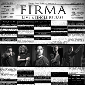 Concert FiRMA - live & lansare single 'Dacă Ne-am Ucide Unul pe Altul' în Club Control, București