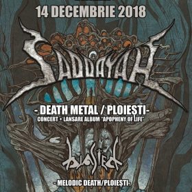 Weekend death metal cu Saddayah la Buzau si la Bucuresti