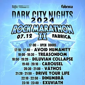 Program si reguli acces DARK CITY NIGHTS - ROCK MARATHON II - din Fabrica