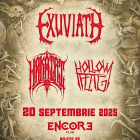 Concert Exuviath, Hakairi și Hollow Flag în Encore Club din Bucuresti