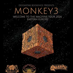 Monkey3 va concerta la Quantic pe 8 februarie 2026, în cadrul turneului european Welcome to the Machine Tour 2026