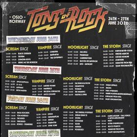Programul oficial Tons of Rock 2026, pe zile și scene