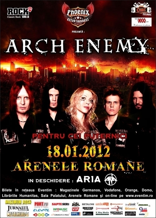 Cronica Arch Enemy la Bucuresti, 18 ianuarie 2012