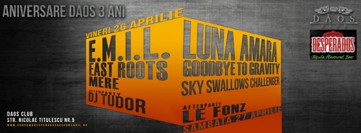 Luna Amara, Goodbye to Gravity, Sky Swallows Challenger - Daos, Timisoara - 27 aprilie 2013
