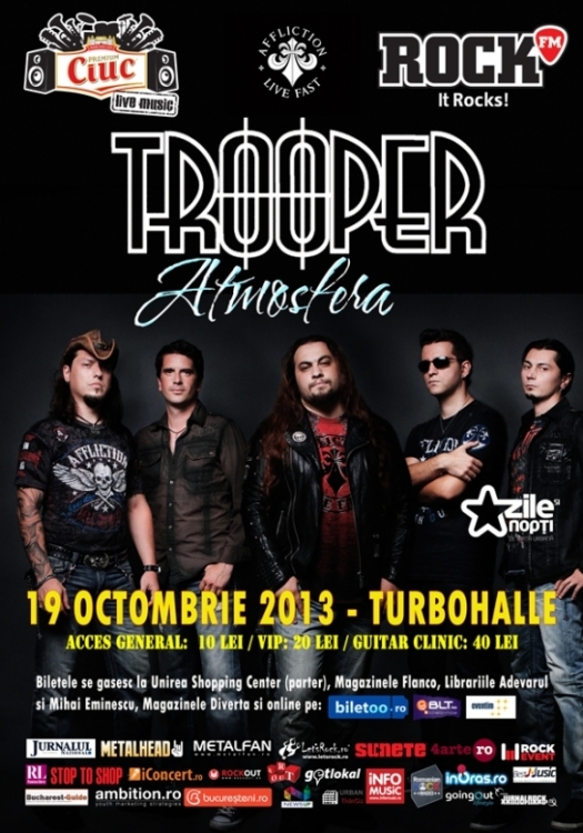 Cronica Trooper lansare album Atmosfera Bucuresti, 19 octombrie 2013