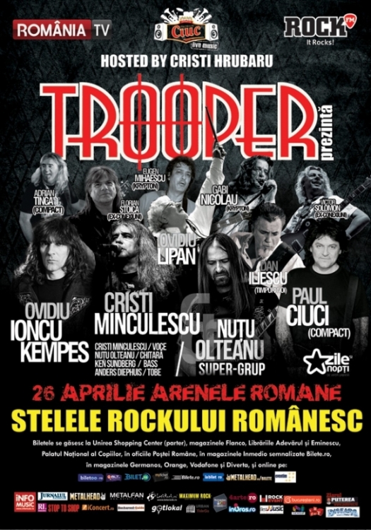 Cronica de concert Trooper - Stelele Rockului Romanesc la Arenele Romane, 26 aprilie 2014