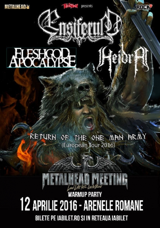 Cronica de concert Ensiferum, Fleshgod Apocalypse si Heidra, Arenele Romane, 12 aprilie 2016