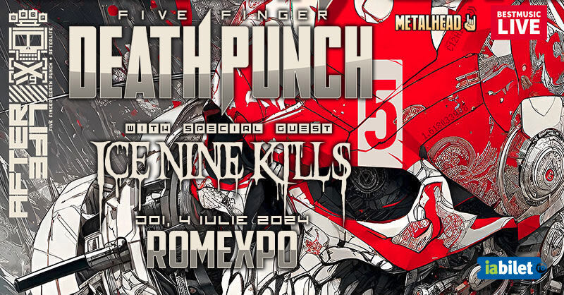 Cronucă de concert Five Finger Death Punch și Ice Nine Kills la Romexpo, 4 iulie 2024