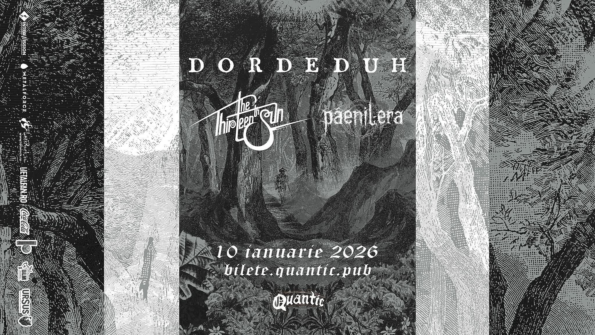 Cronică de concert Dordeduh, The Thirteenth Sun și Pâenil Era la Quantic, 10 ianuarie 2026