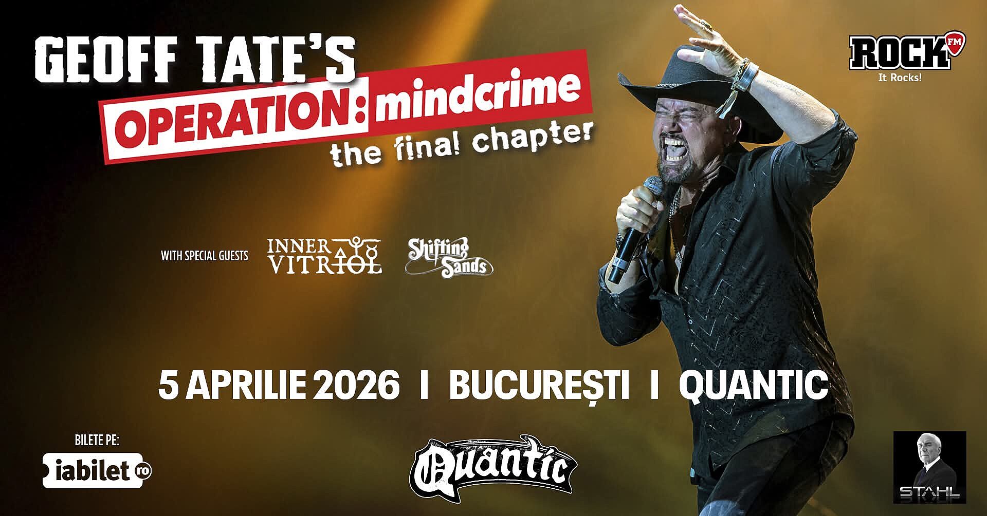 Cronică de concert Geoff Tate, Inner Vitriol și Shifting Sands la Quantic, 5 aprilie 2026