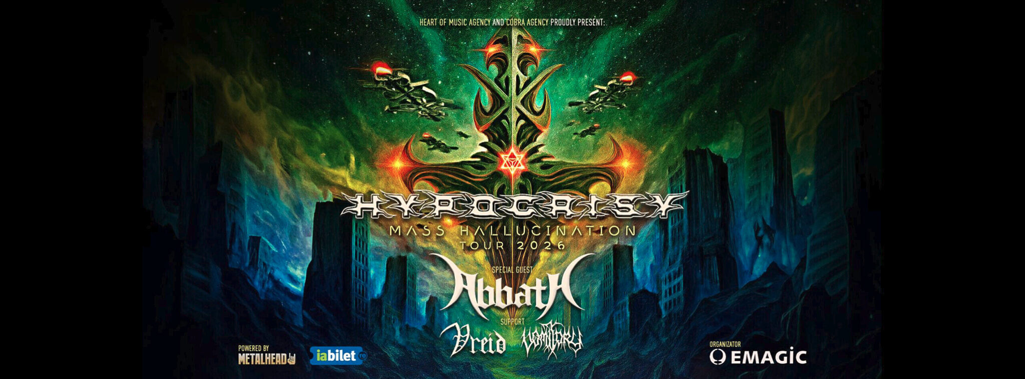 Cronică de concert Vomitory, Vreid, Abbath și Hypocrisy la Arenele Romane, 15 aprilie 2026