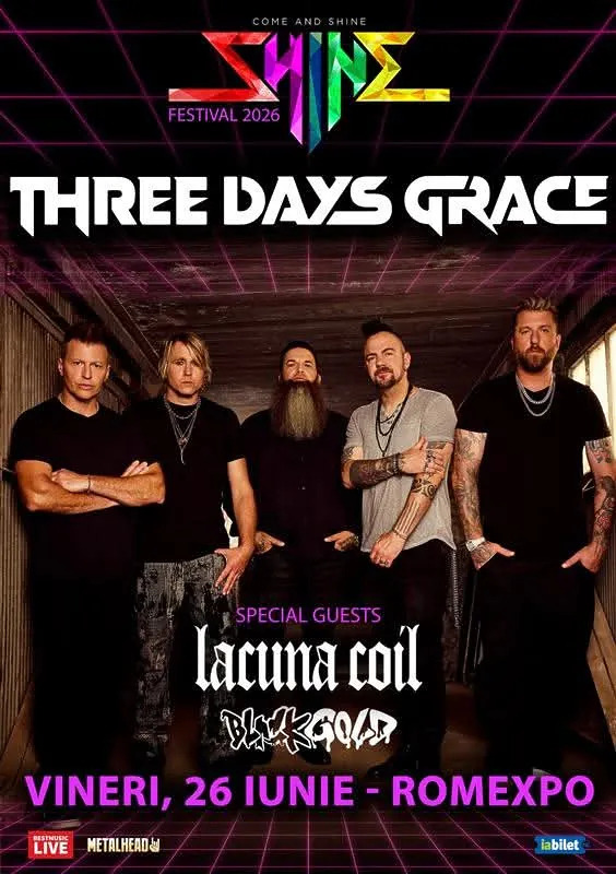 Cronică de concert Black Gold, Lacuna Coil și Three Days Grace la Arenele Romane, 26 iunie 2026